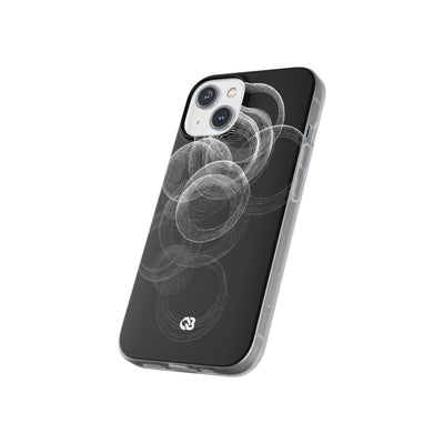 Black Lite Phone Case for iPhone - Kinetic Wireframe Orbit