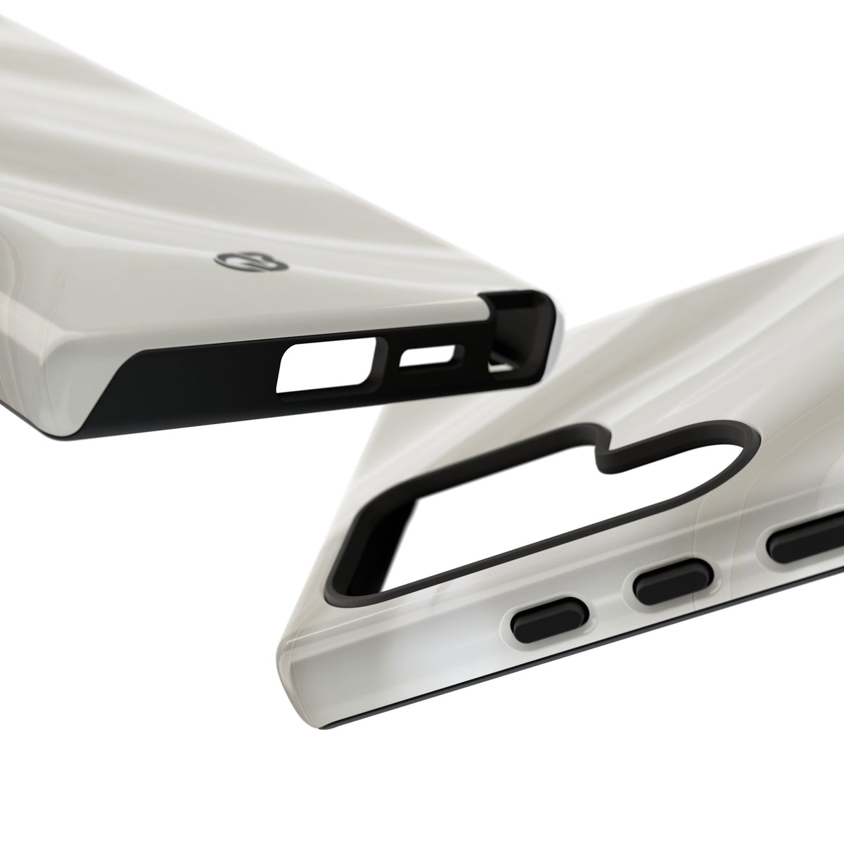 Liquid Enamel Fold · Tough Phone Case for Samsung · White