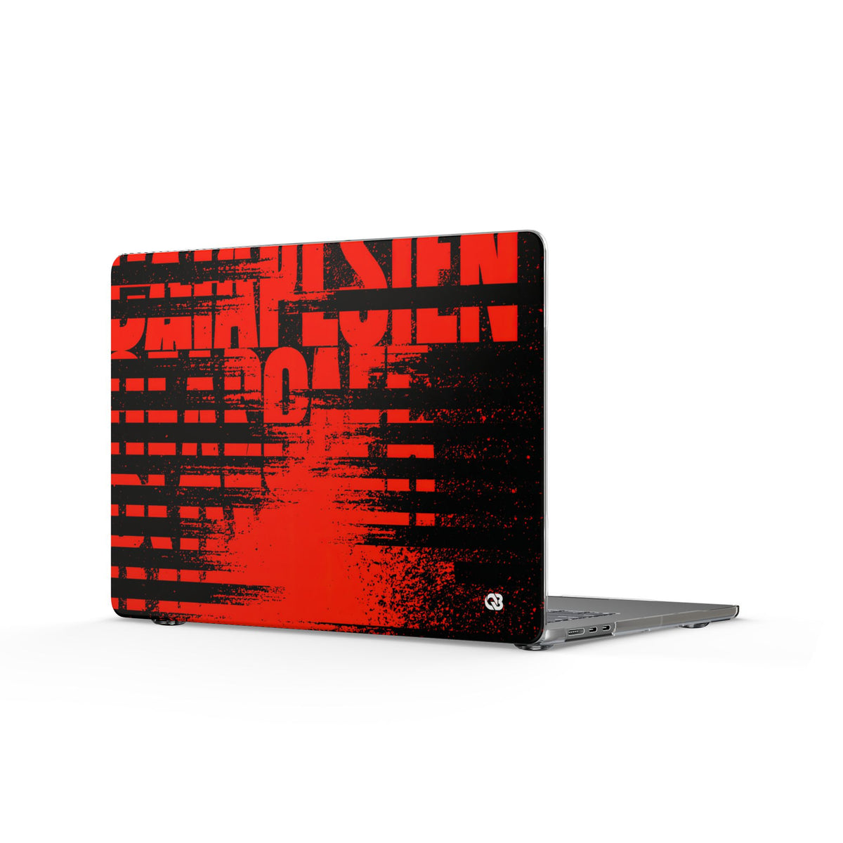 Crimson Redaction · Clear Hard Case for MacBook · Black