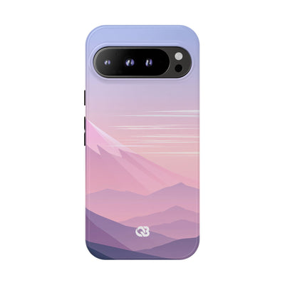 Purple Tough Phone Case for Google Pixel - Lavender Alpine Dawn