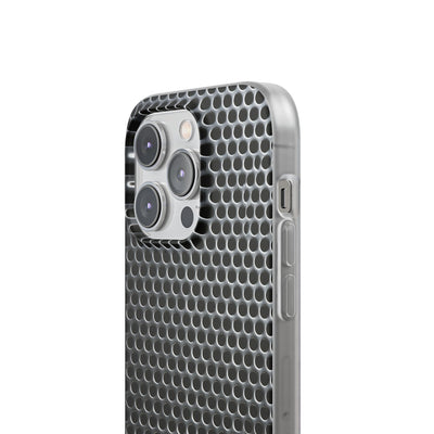 Silver Lite Phone Case for iPhone - Brutalist Steel Mesh