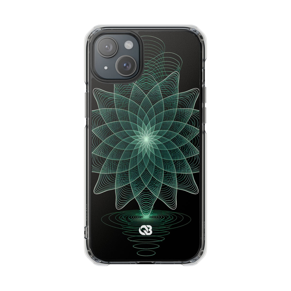 Verdant Harmonic Bloom · Impact Magnetic Phone Case for iPhone ·  Black