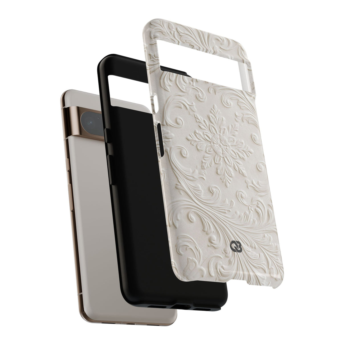 Sculpted Acanthus Relief · Tough Phone Case for Pixel ·  White