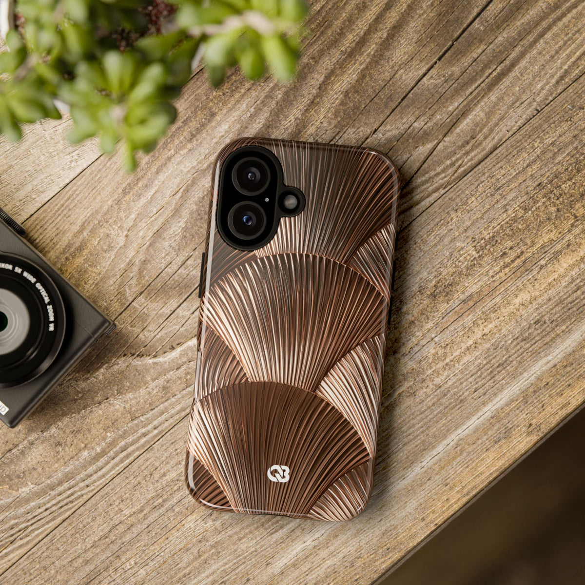 Rose Gilded Fan · Tough Phone Case for iPhone · Gold