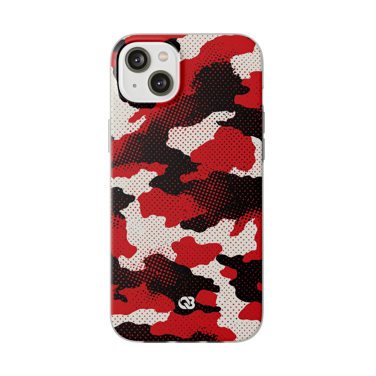 Crimson Halftone Camo · Lite Phone Case for iPhone ·  Red