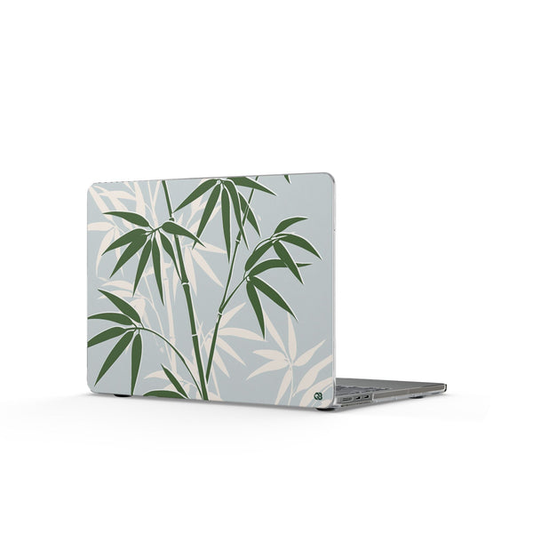 Serene Bamboo · Clear Hard Case for MacBook · Green