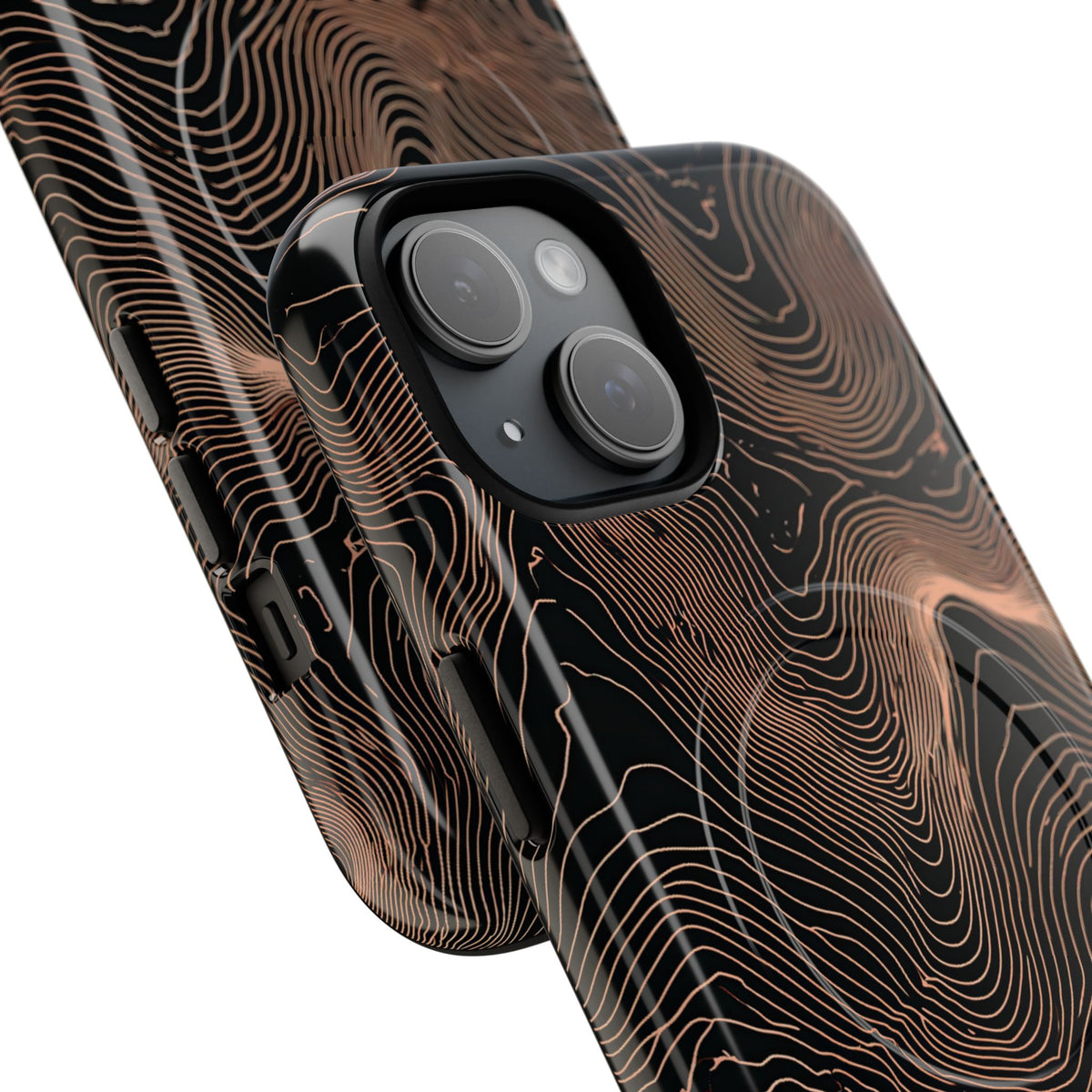Mesa Elevation Contour · Tough 2.0 Magnetic Phone Case for iPhone · Black