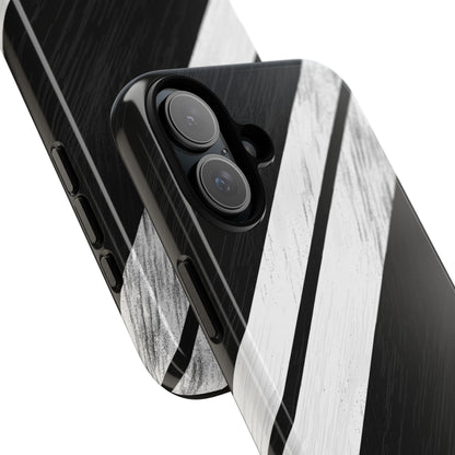 Grainy Stripe Shadow iPhone 16 Plus Case - Tough