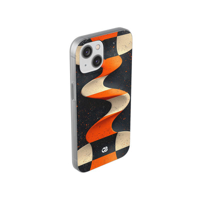 Orange Grit Twist · Coque de téléphone Soft pour iPhone