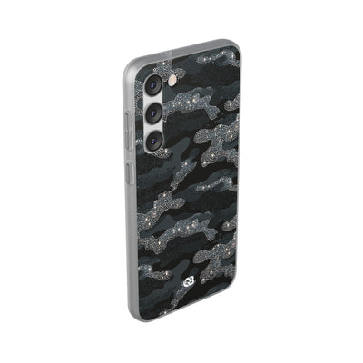 Glitter Shadow Camo · Lite Phone Case for Samsung · Black