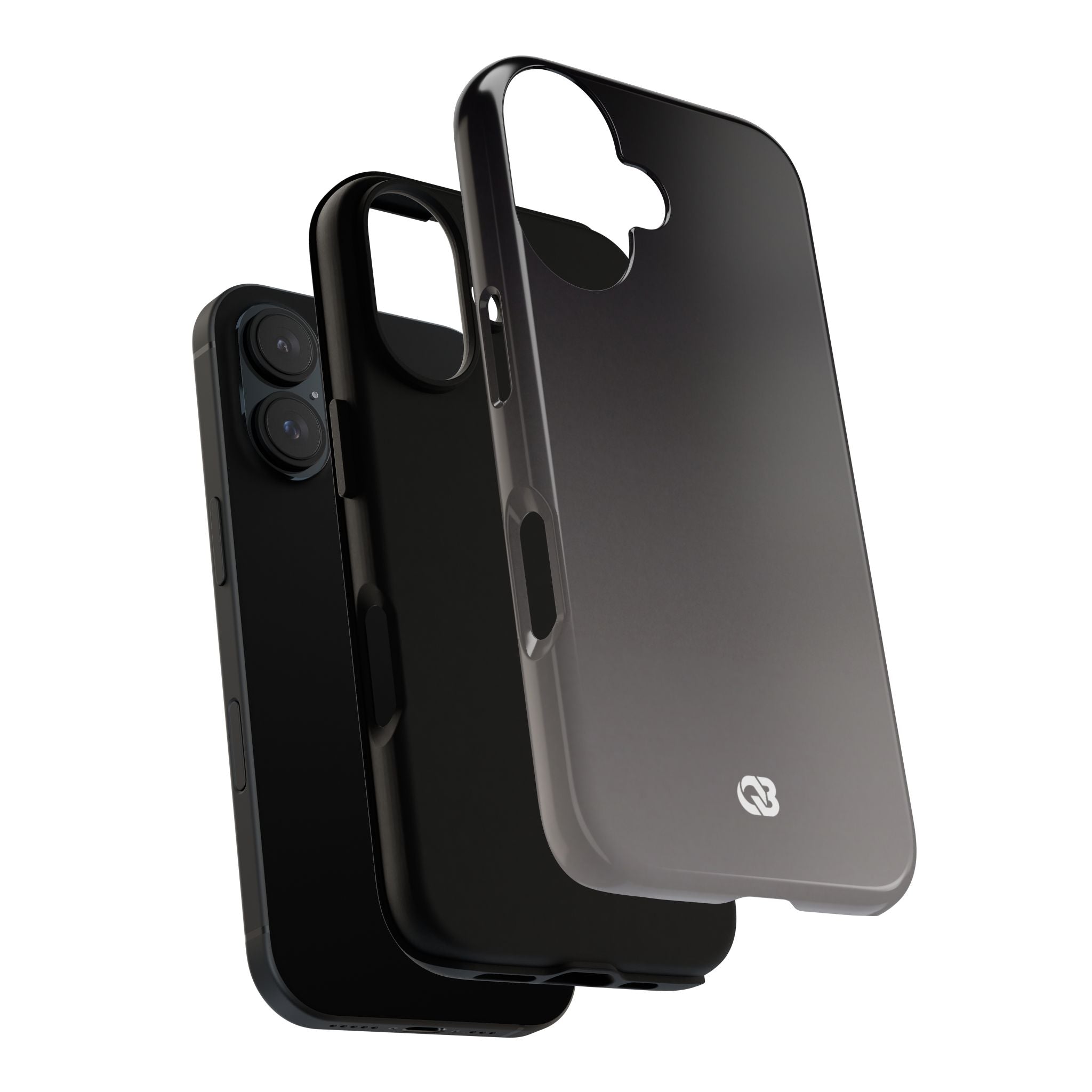 Grey Tough Phone Case for iPhone - Obsidian Ash Fade