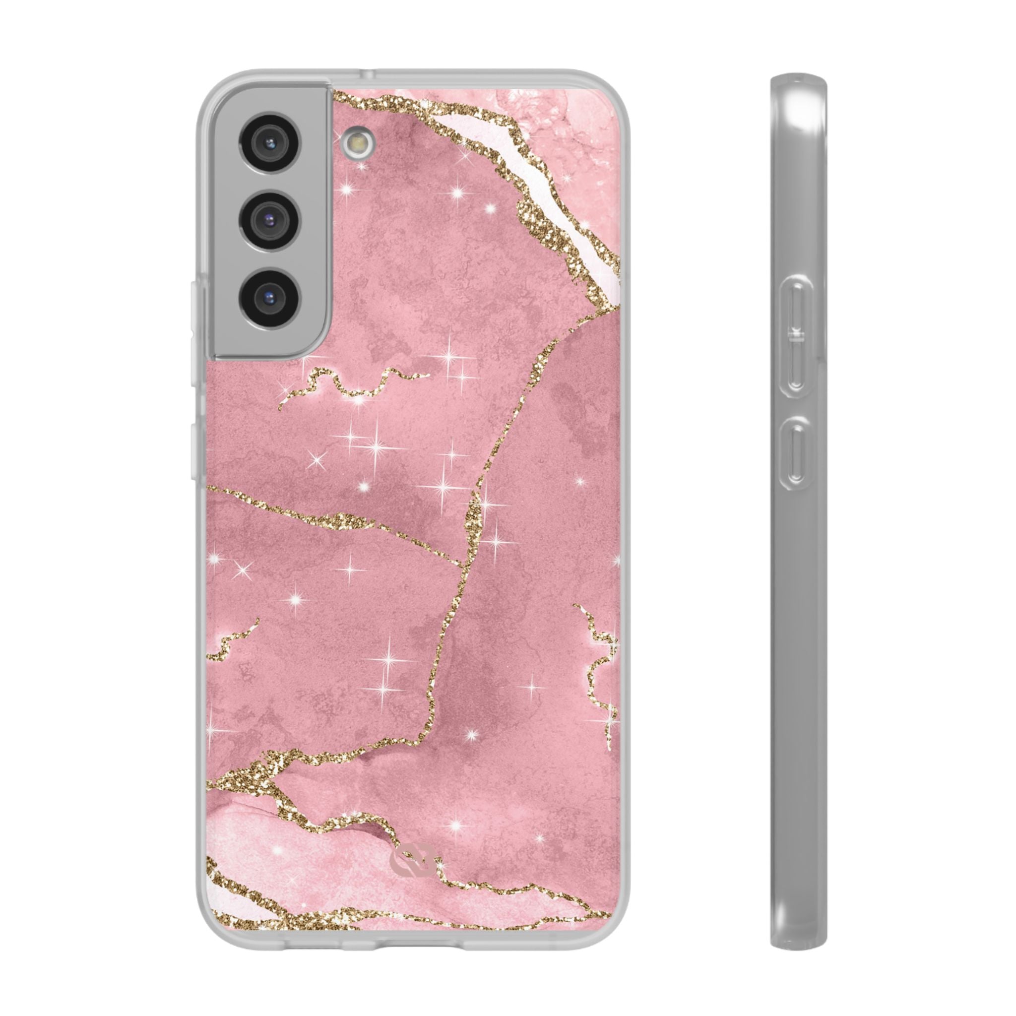Rose Sparkle Marble · Soft Phone Case for Samsung