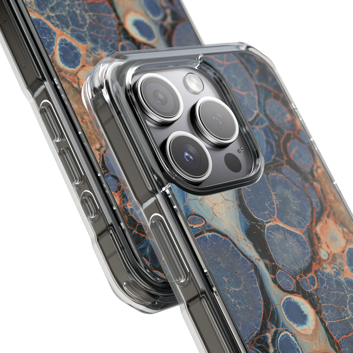 Astral Orb Resonance · Clear Impact Magnetic Phone Case for iPhone · Blue