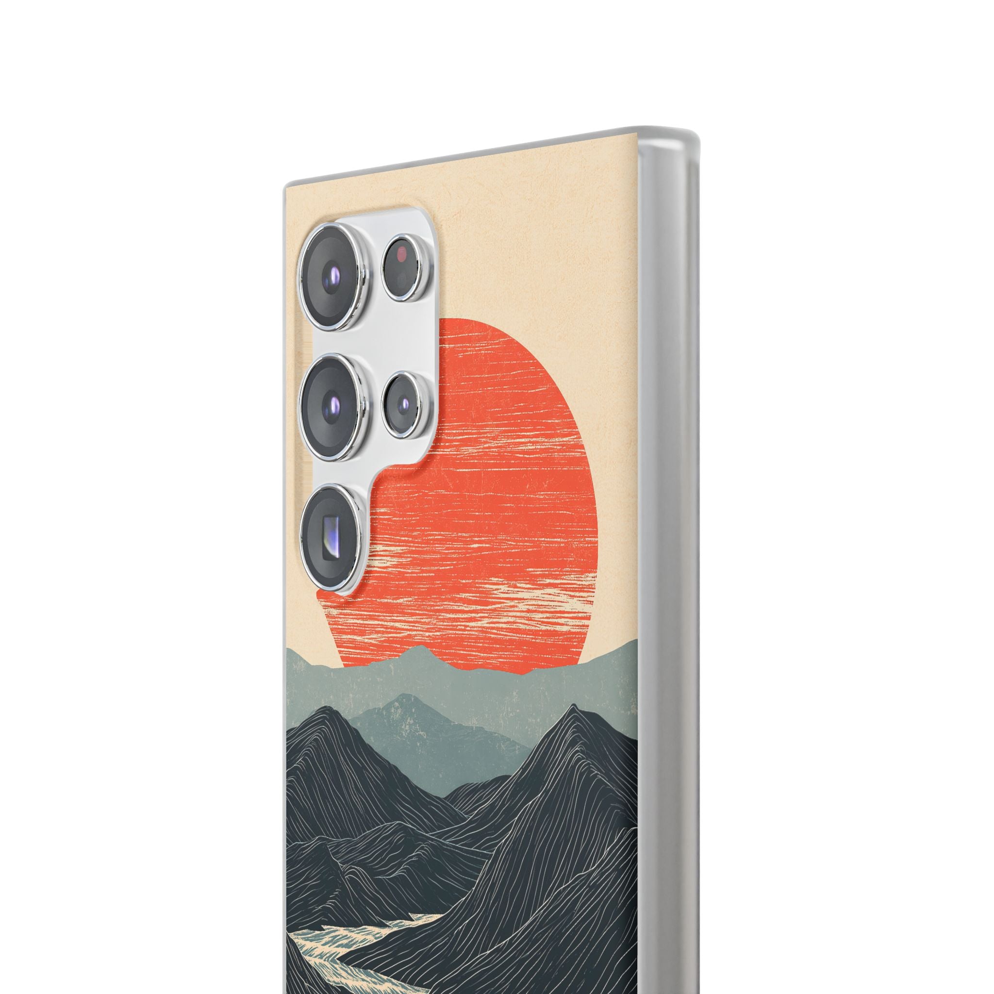 Beige Lite Phone Case for Samsung - Crimson Ridge Flow