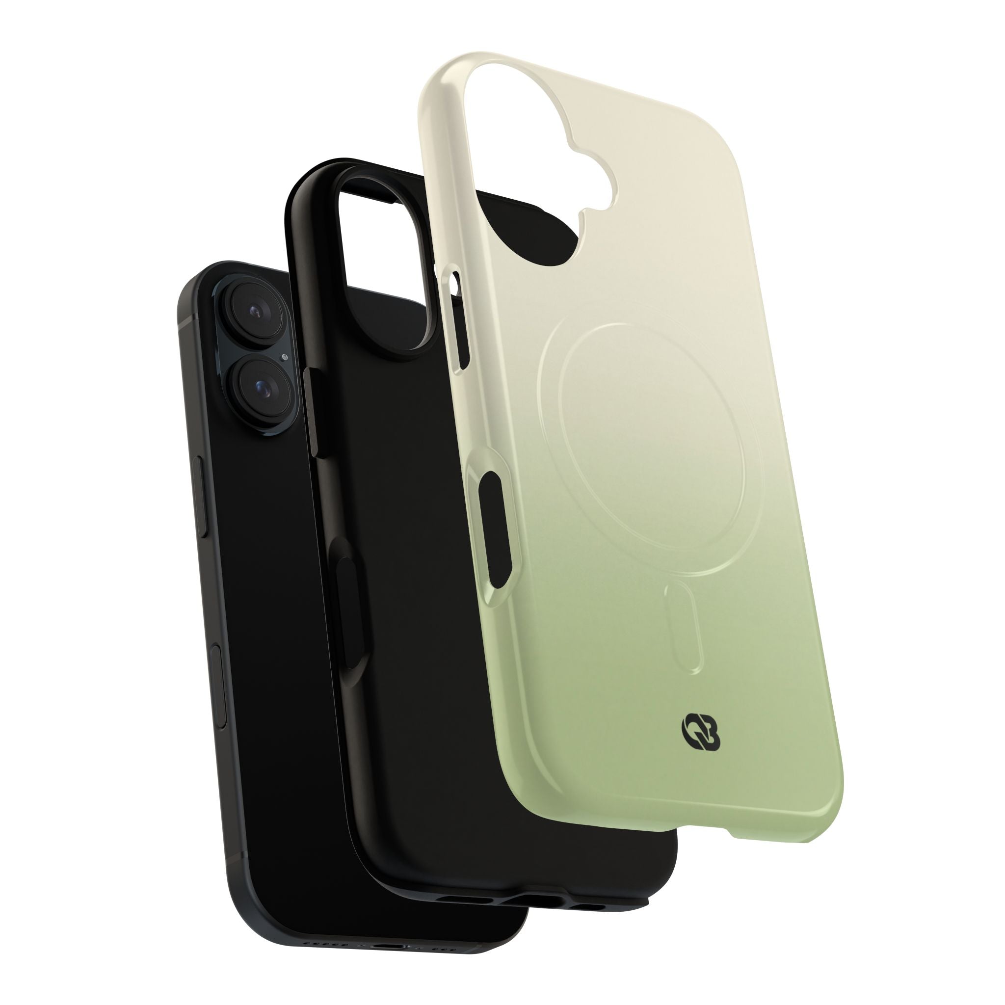 Green Tough 2.0 Magsafe Phone Case for iPhone - Bone Sage Fade