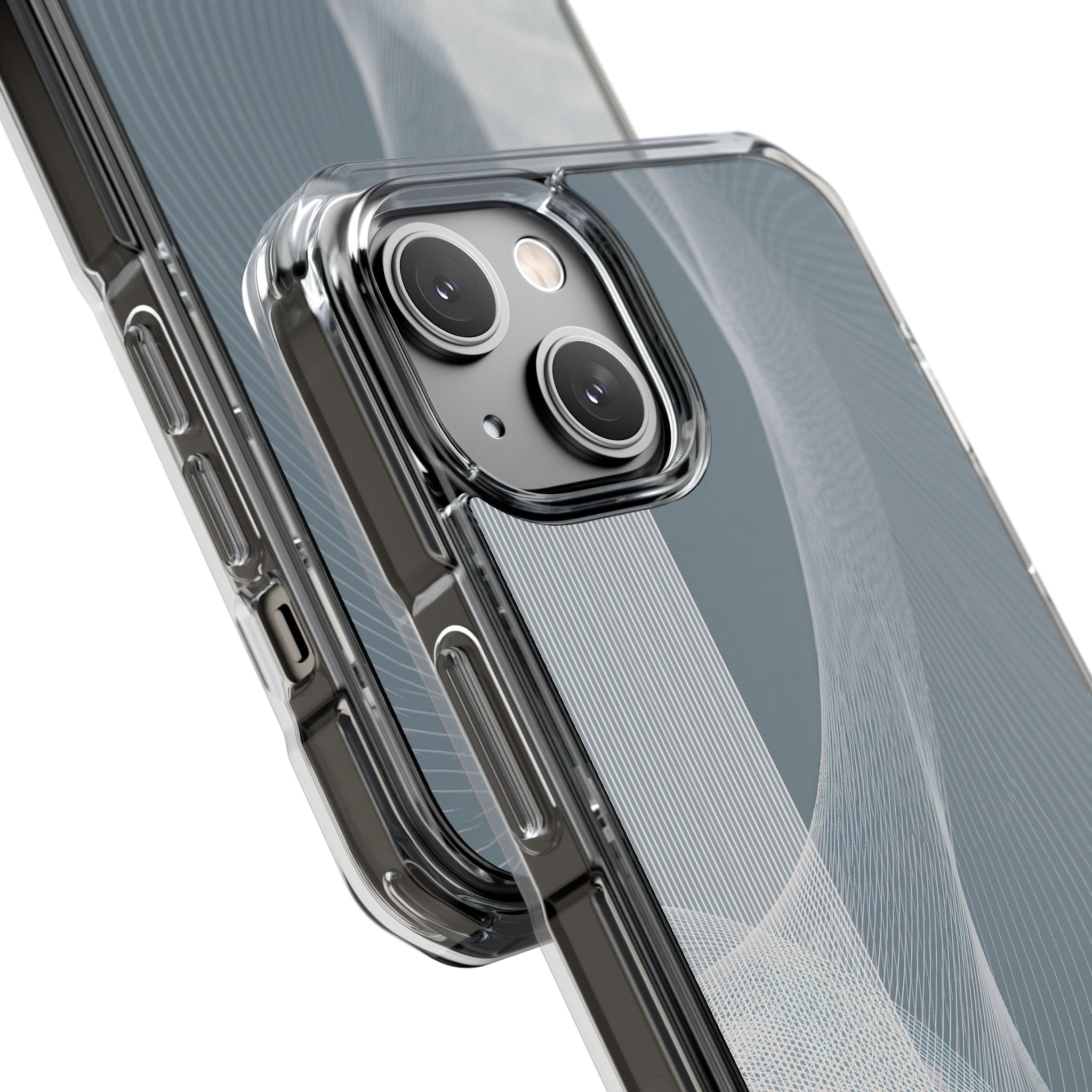 Grey Impact MagSafe Phone Case for iPhone - Slate Mesh Horizon