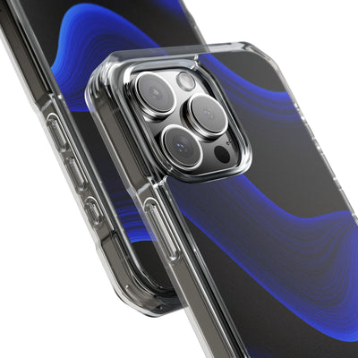 Blue Impact MagSafe Phone Case for iPhone - Electric Cobalt Flow