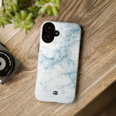 Blue Tough Phone Case for iPhone - Glacial Neural Web