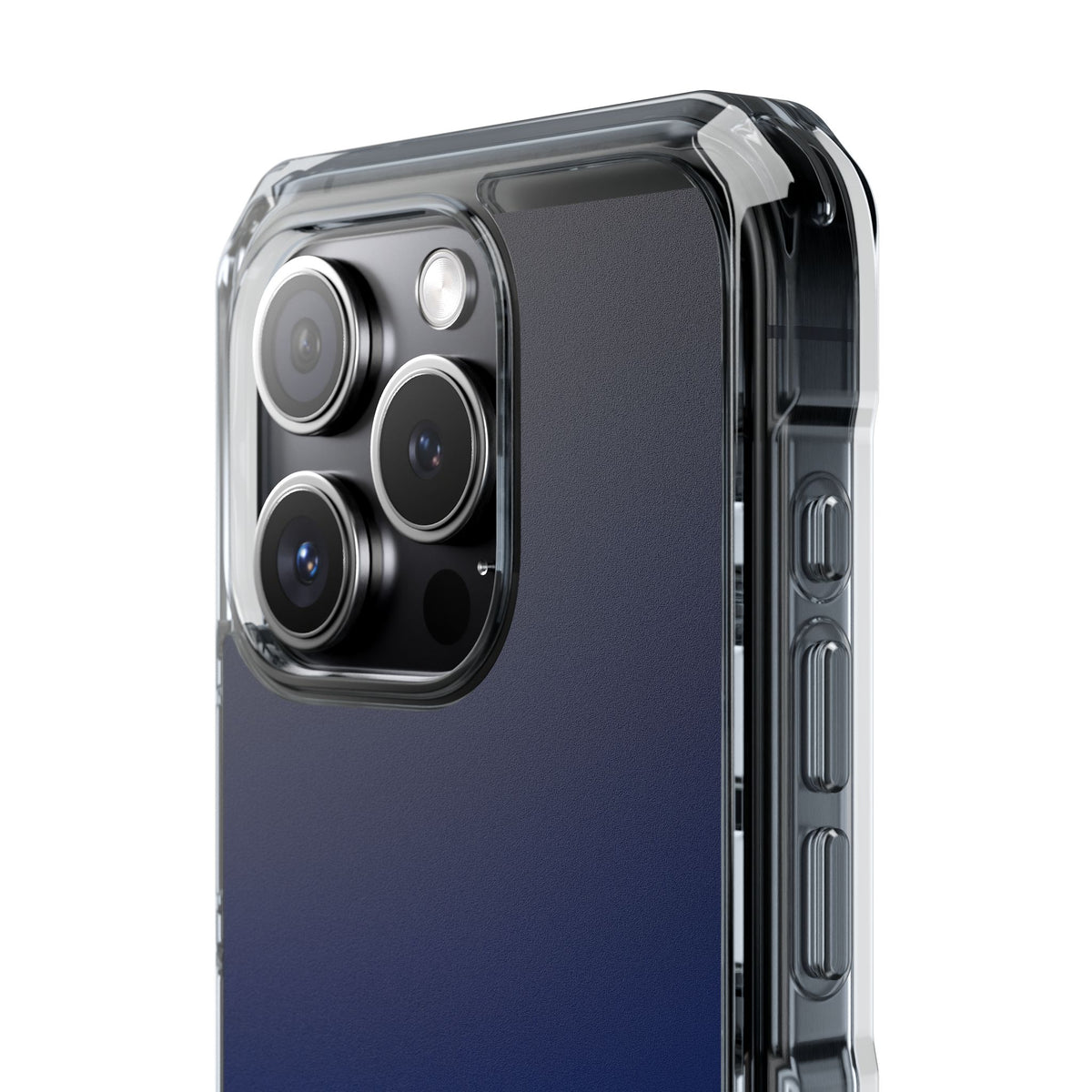 Midnight Cobalt Gradient · Clear Impact Magnetic Phone Case for iPhone · Blue