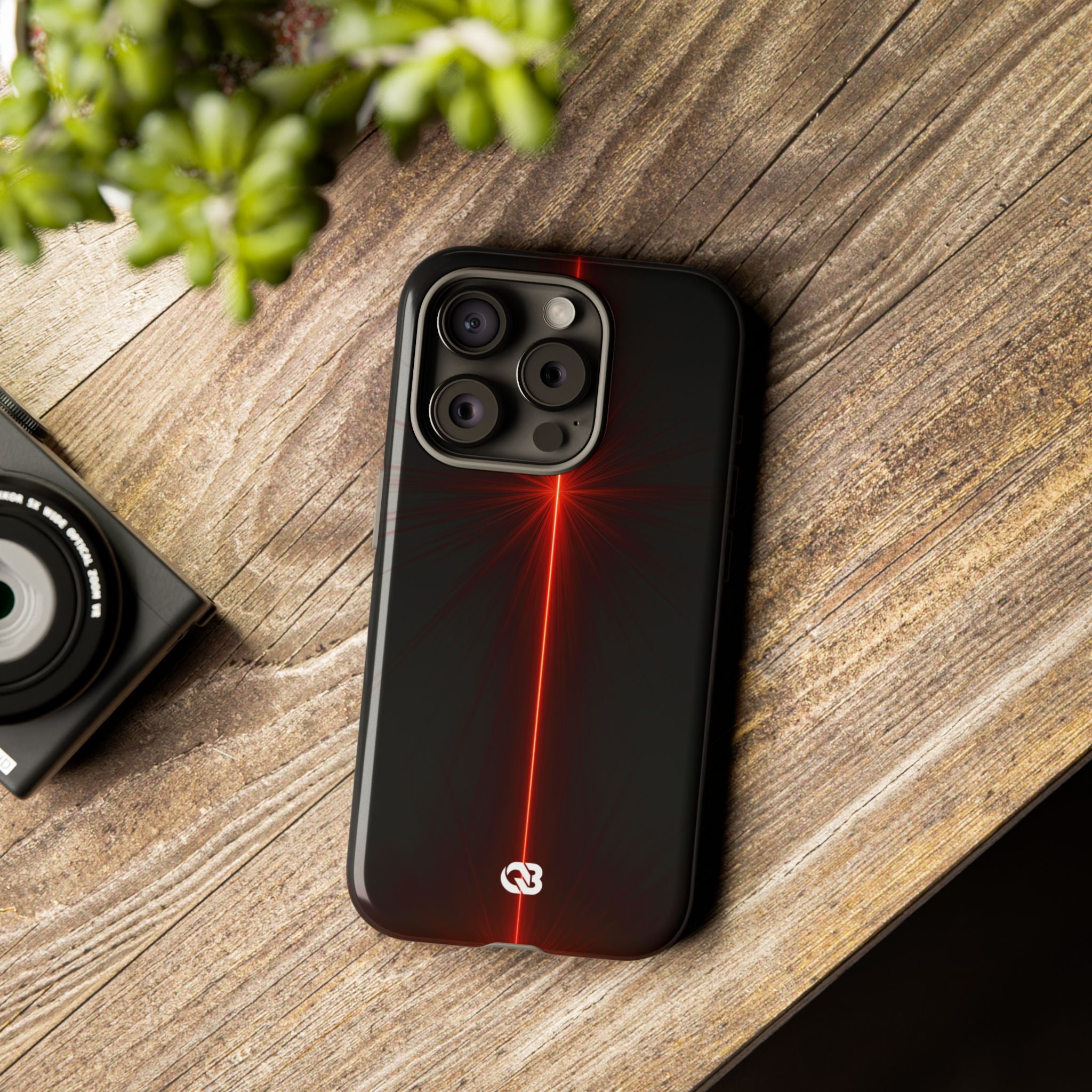 Red Tough Phone Case for iPhone - Crimson Flare Vector