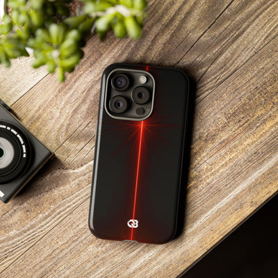 Red Tough Phone Case for iPhone - Crimson Flare Vector