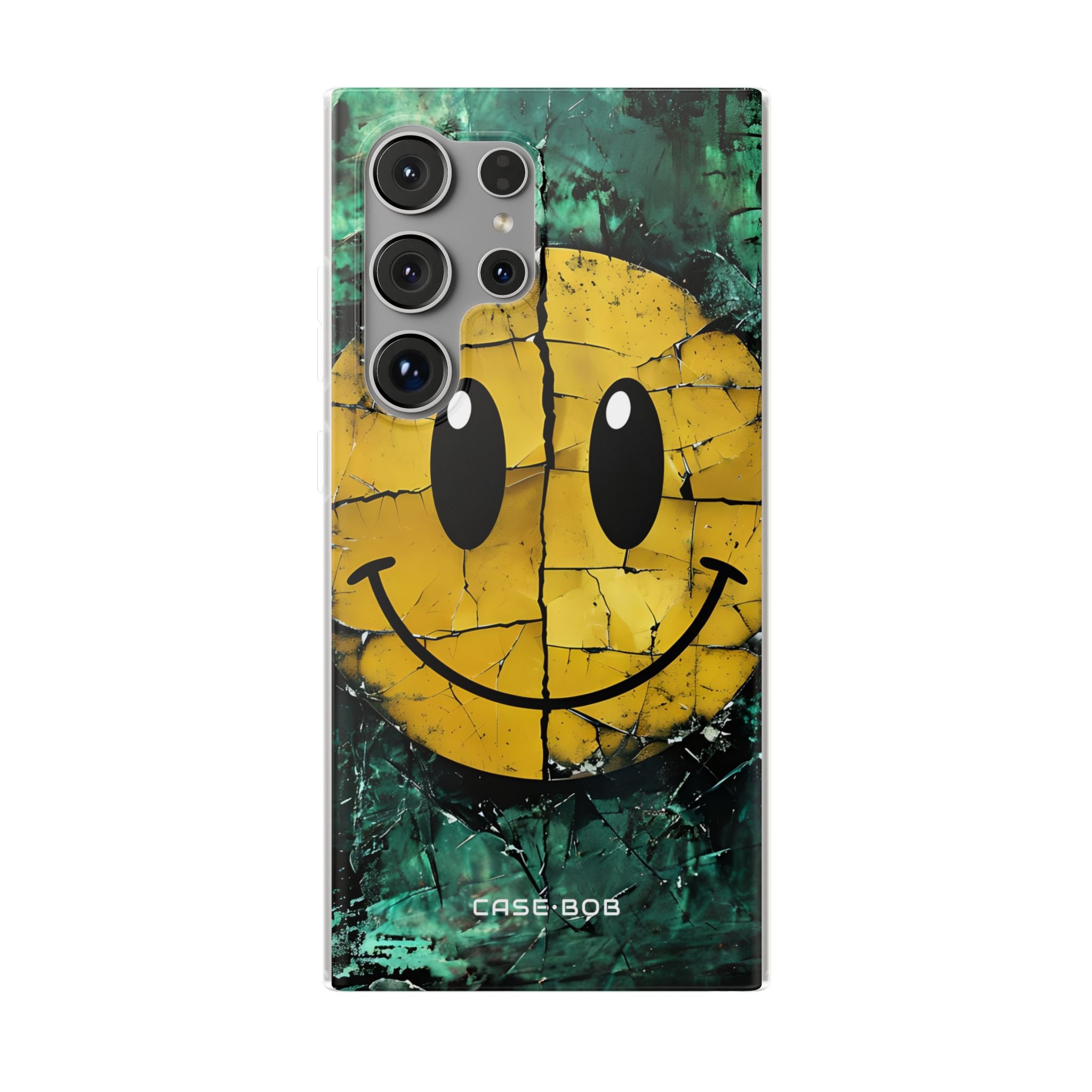 Gebarsten Smiley Samsung S24 Ultra Case - Soft