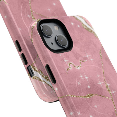 Rose Sparkle Marble · Tough+ Coque de téléphone pour iPhone · Magsafe