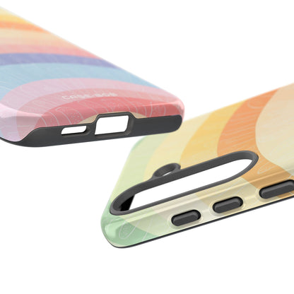 Pastell Regenbogen Bänder Samsung S25 Plus Case - Tough