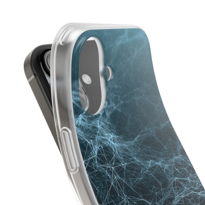 Teal Lite Phone Case for iPhone - Arctic Neural Mesh