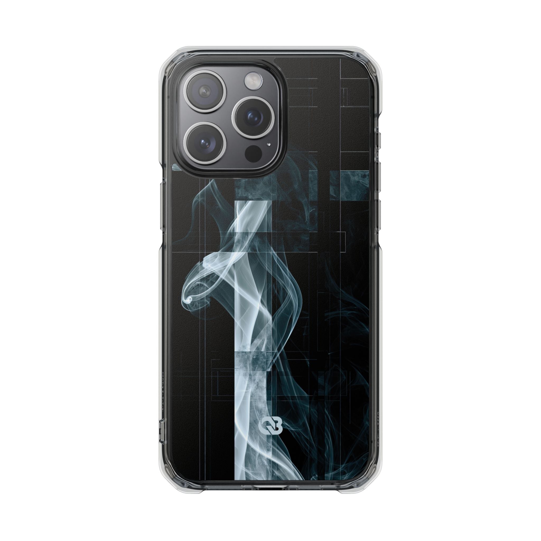 Black Impact MagSafe Phone Case for iPhone - Arctic Vapor Grid
