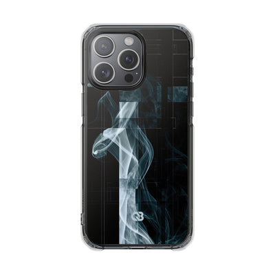 Black Impact MagSafe Phone Case for iPhone - Arctic Vapor Grid