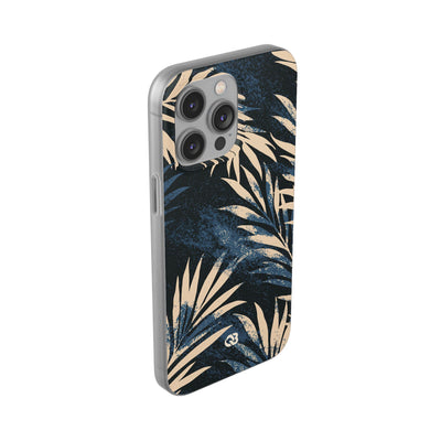 Blue Lite Phone Case for iPhone - Midnight Indigo Palm