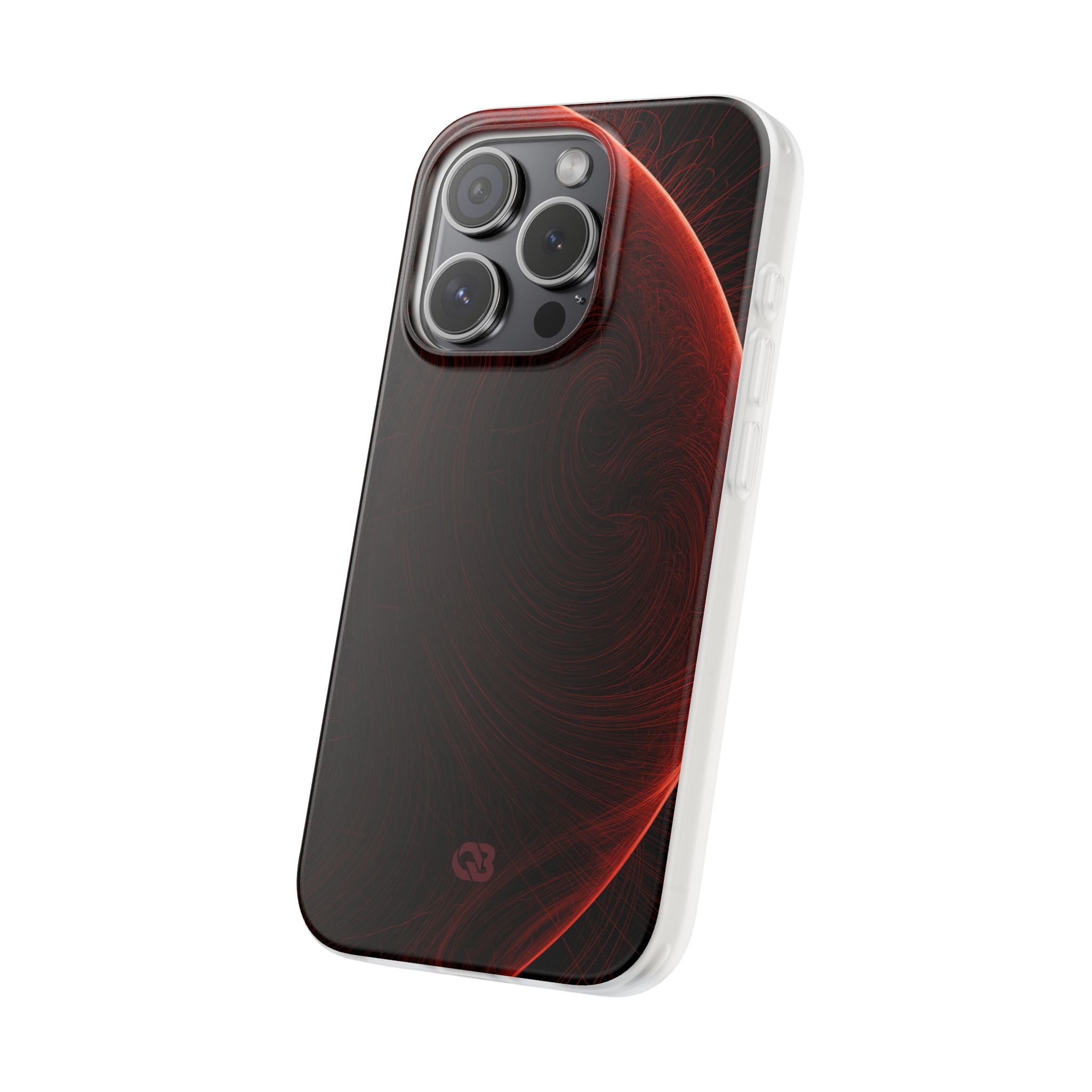 Red Lite Phone Case for iPhone - Crimson Flare Flux