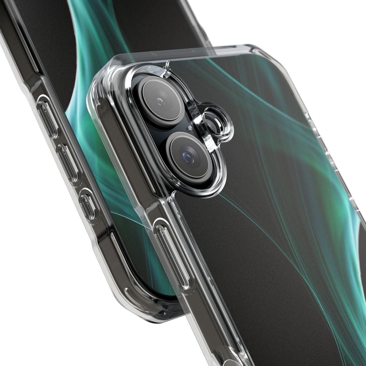 Emerald Lumen · Clear Impact Magnetic Phone Case for iPhone · Green