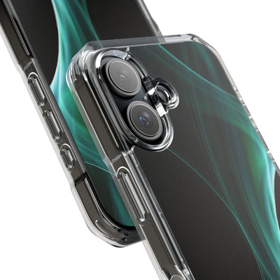 Emerald Lumen · Clear Impact Magnetic Phone Case for iPhone · Green