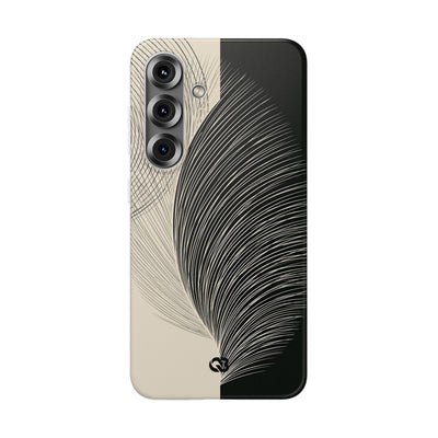 Beige Lite Phone Case for Samsung - Obsidian Cream Plume
