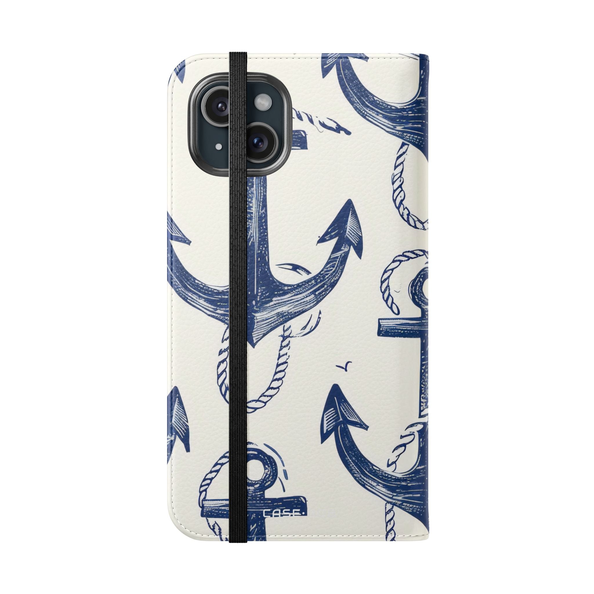 Blue Anchor Breeze - iPhone 15 Plus Case - Wallet