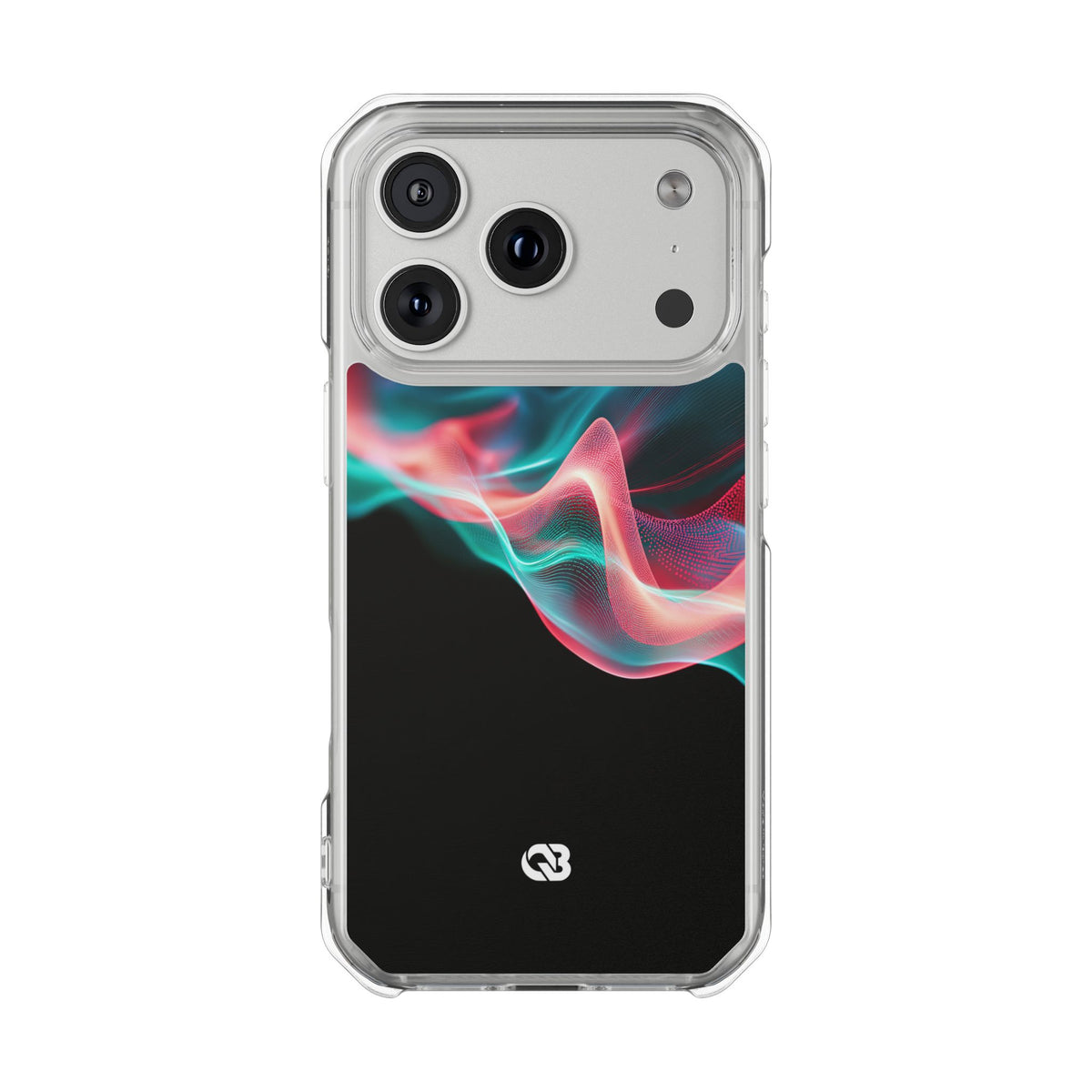 Digital Frequency · Clear Impact Magnetic Phone Case for iPhone · Black