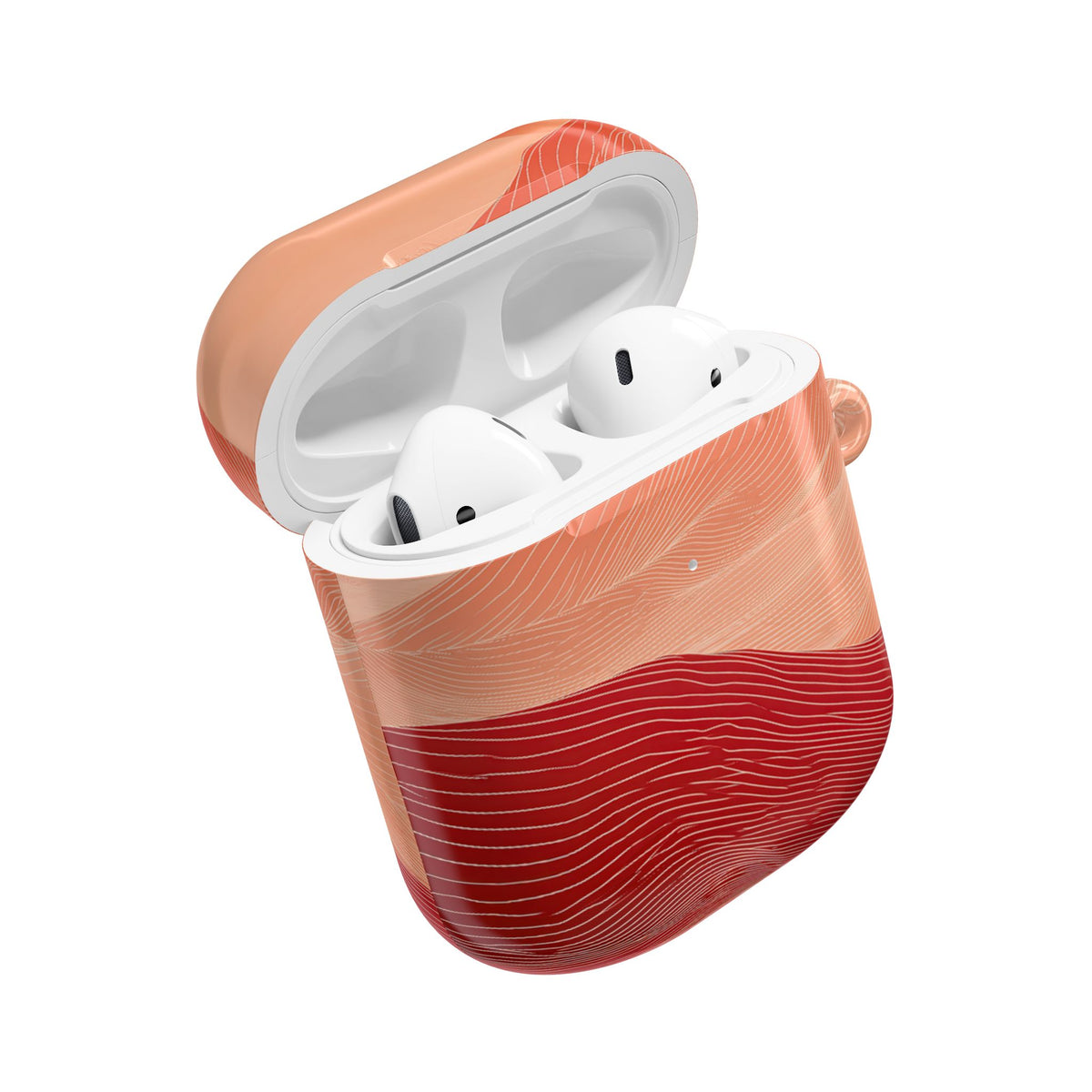 Crimson Dune Horizon · Hard Case for AirPods & AirPods Pro · Red