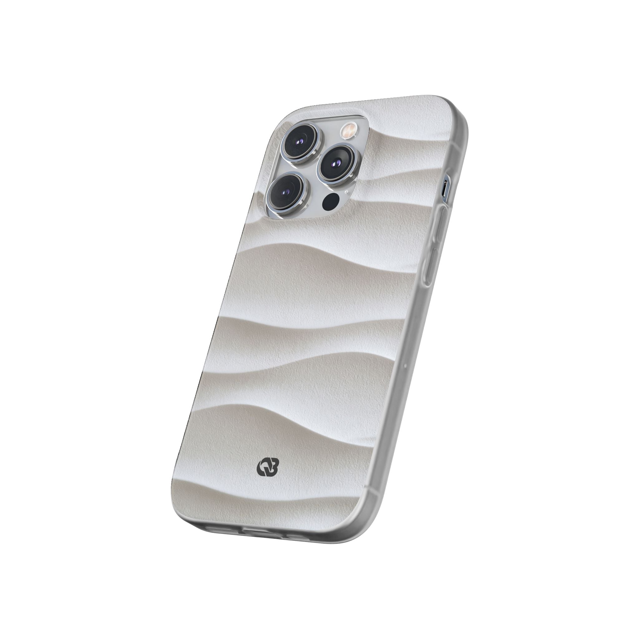 White Lite Phone Case for iPhone - Arctic Flow Ridges