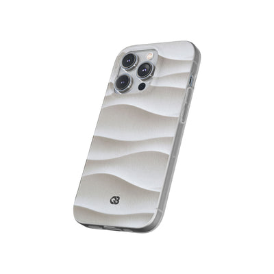 White Lite Phone Case for iPhone - Arctic Flow Ridges