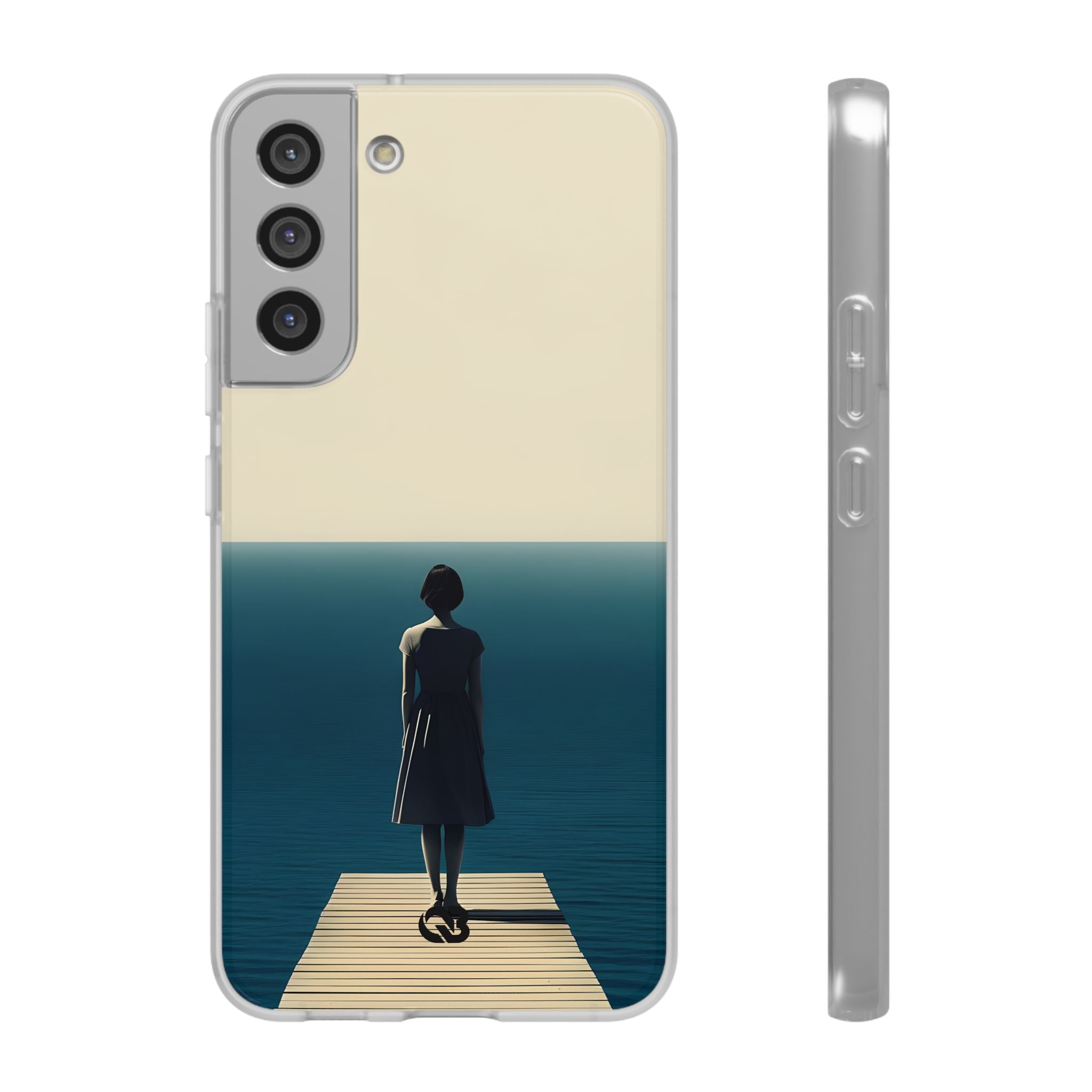 Solitary Blue Horizon · Soft Phone Case for Samsung