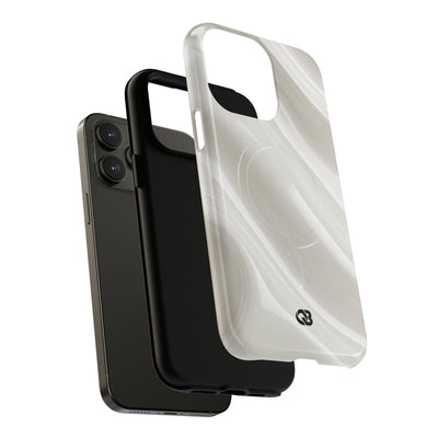 White Tough 2.0 Magsafe Phone Case for iPhone - Polished Ivory Wave