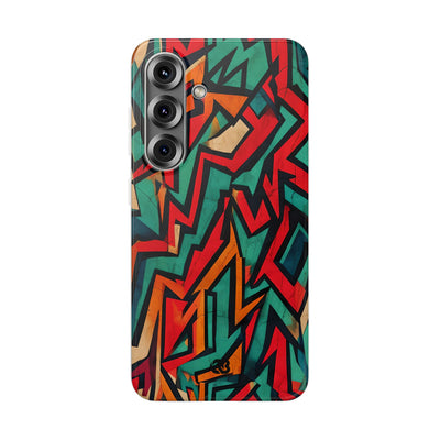 Jagged Teal Static · Soft Handyhülle für Samsung