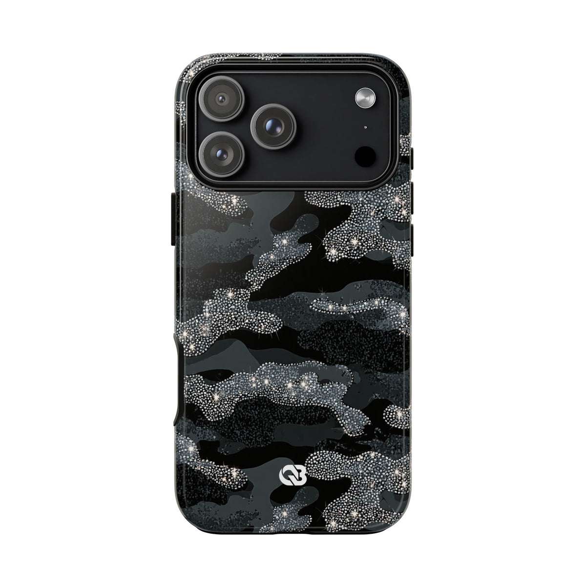 Glitter Shadow Camo · Tough Phone Case for iPhone · Black