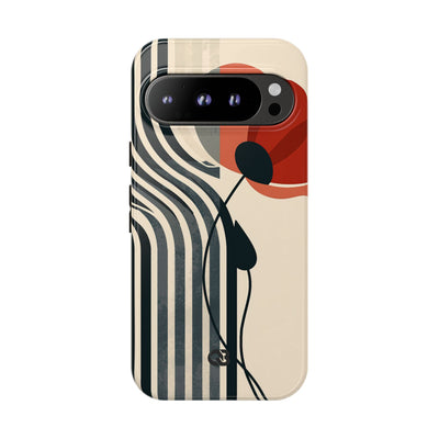 Modernist Poppy · Tough Phone Case for Pixel ·  Beige