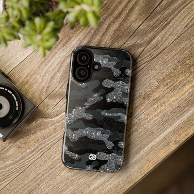 Glitter Shadow Camo · Tough Phone Case for iPhone · Black