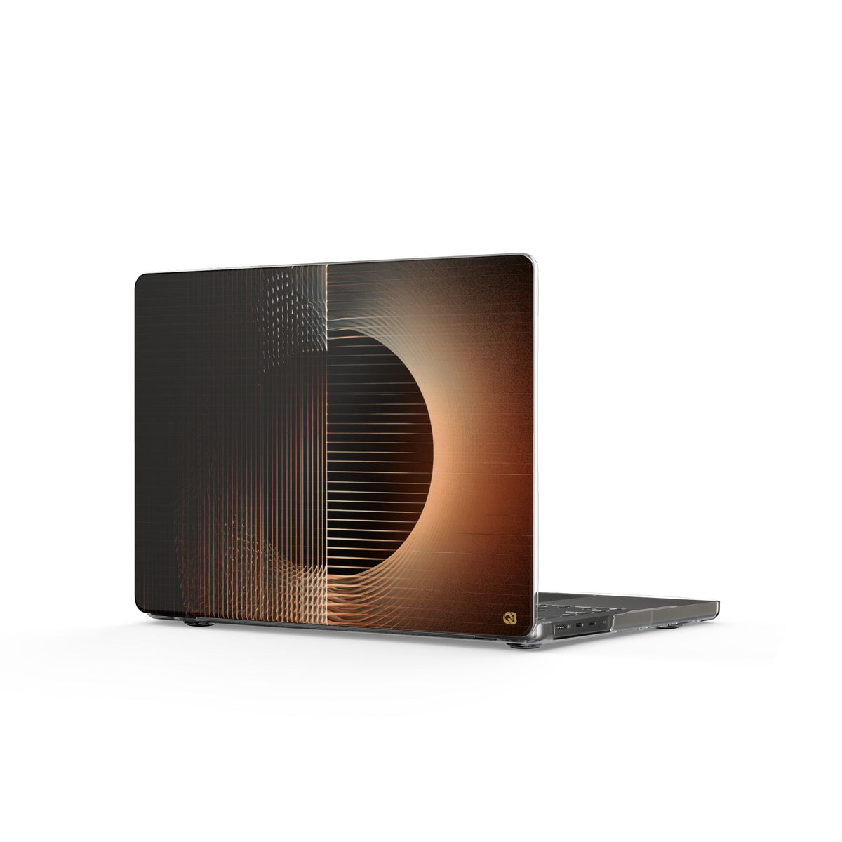 Amber Meridian · Clear Hard Case for MacBook · Black
