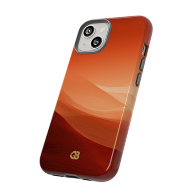 Orange Tough Phone Case for iPhone - Crimson Dune Gradient