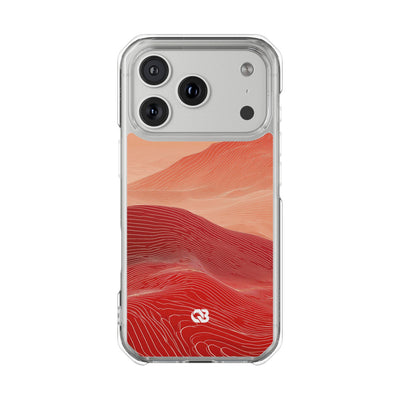 Red Impact MagSafe Phone Case for iPhone - Crimson Ridge Lines